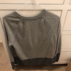 Vince Gray Colorblock Cashmere Sweater